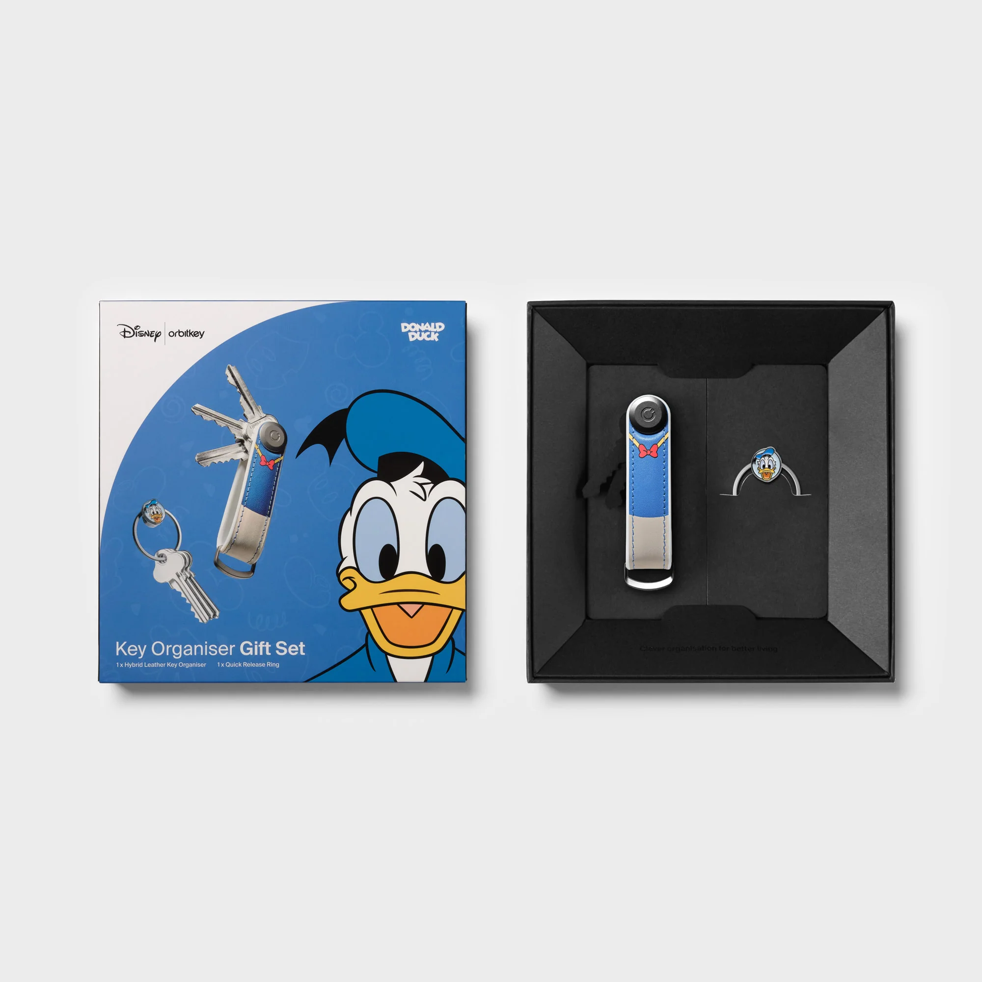 Disney | Orbitkey Donald Duck Hybrid Leather Key Organiser + Ring v2 Kit - Image 4